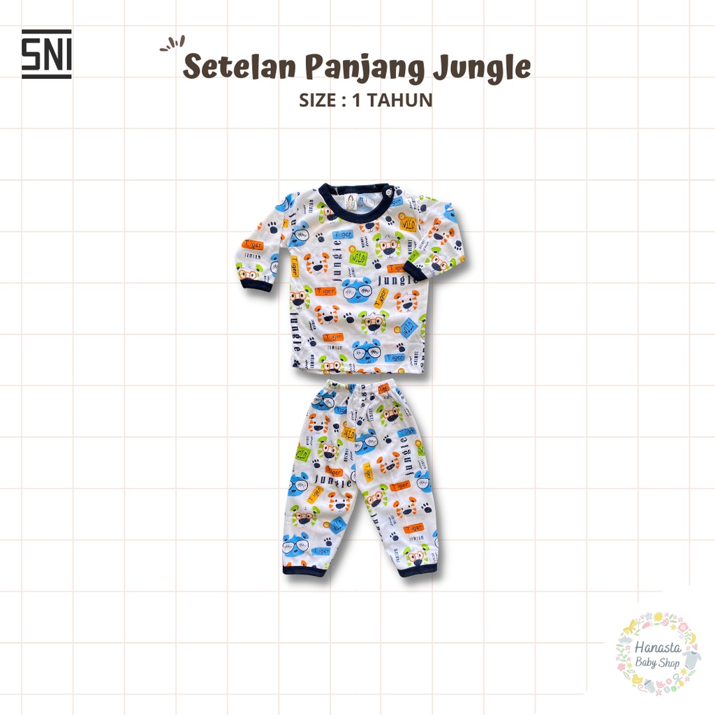 Baju Bayi Setelan Panjang Anak Laki-Laki Perempuan Jungle