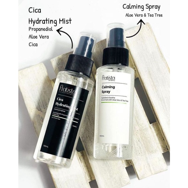 Pratista Calming Spray &amp; Cica Hydrating  Face Mist Melembabkan dan Meredakan Jerawat
