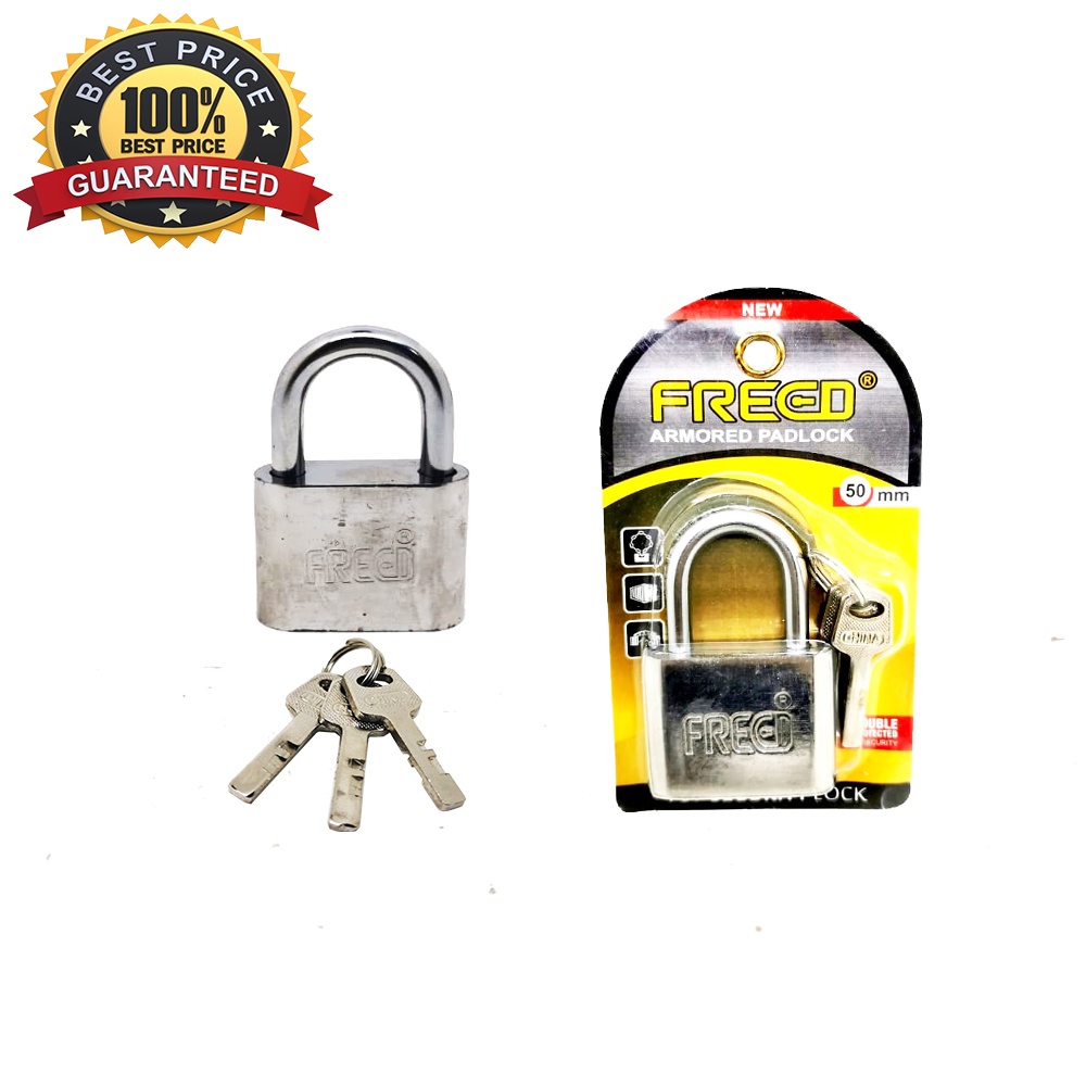 Gembok Nekel Pendek FREED 30 40 50 60 mm Rumah Industri Padlock