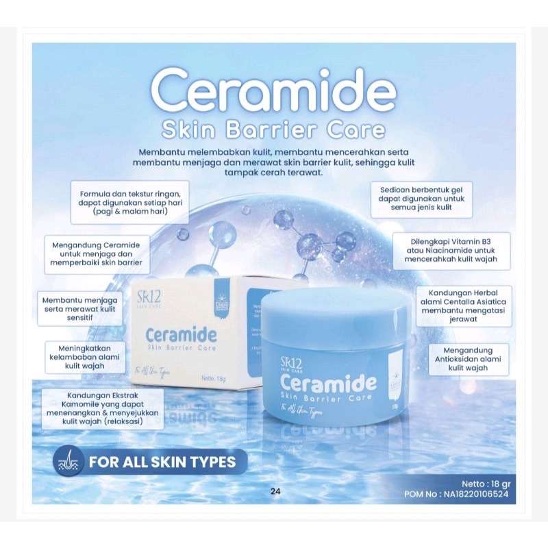 Ceramide SR12/Moisturizer/Pelembab wajah