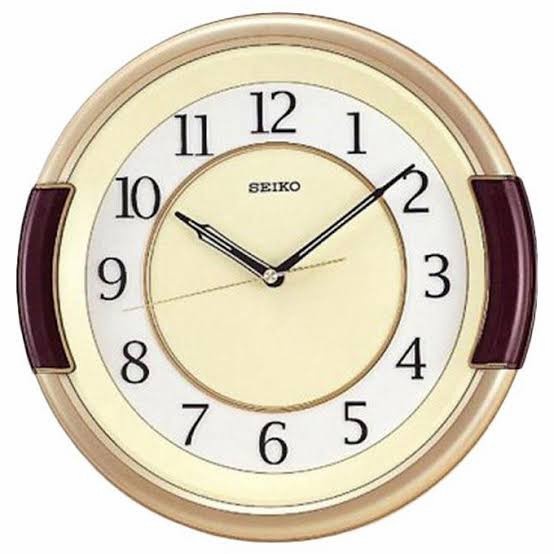 Jam dinding seiko qxa272 ori - gold