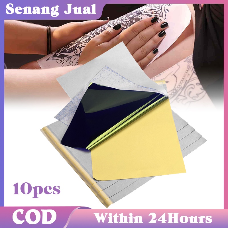 10Pcs Kertas Tato / Kertas Karbon Tatto / Kertas Transfer Tatto / Carbon Thermal Tracing Transfer St