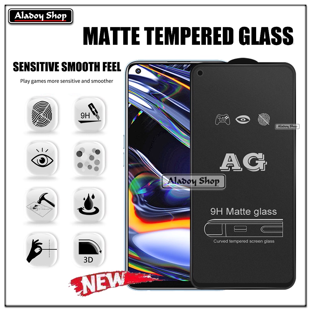 Realme 7 Pro PAKET 2IN1 Tempered Glass Matte Anti Glare Full Layar dan Tempered Glass Kamera