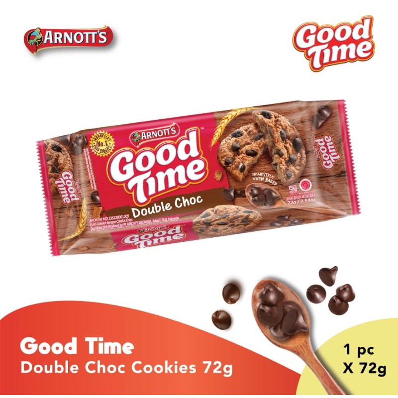 

Goodtime Double Cho Chocochips cookies 72gr