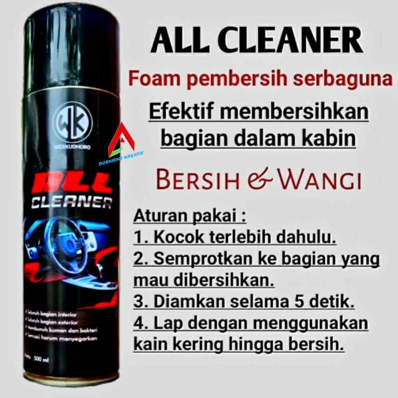 Paket Perawatan Interior Mobil / Pembersih Ac Mobil / Pembersih Interior dan Eksterior Mobil / All Cleaner Foam / Ac Refresher Mobil