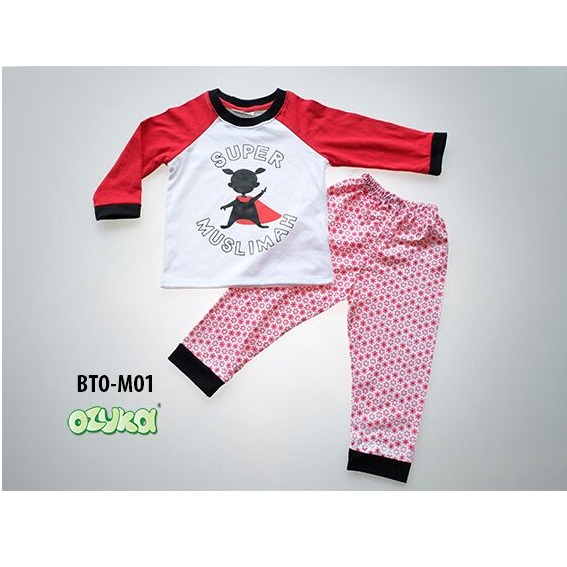 OZUKA BABY SET/ SETELAN PIYAMA PANJANG - SUPER MUSLIM Kode: BTO-M01