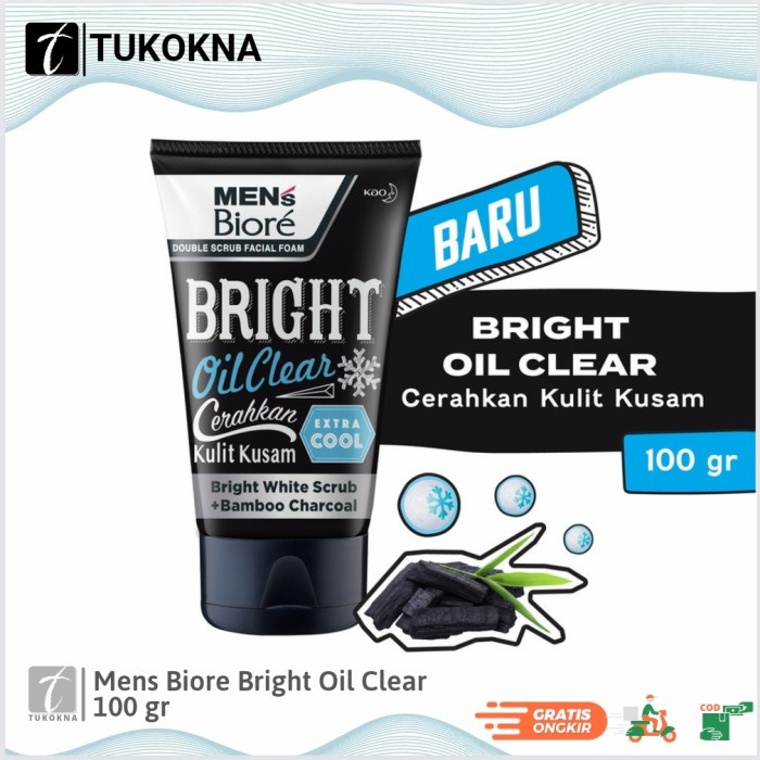 Oil Mens Biore Facial Foam Bright Oil Clear 100Gr