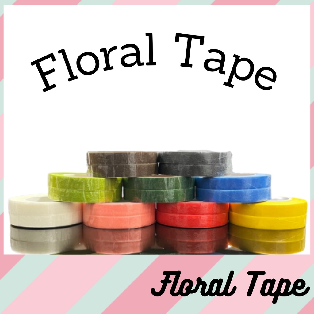 

Floral Tape Flower Isolasi Selotip Bunga 30 Yard, WARNA BANYAK | warna: merah hijau hitam putih pink
