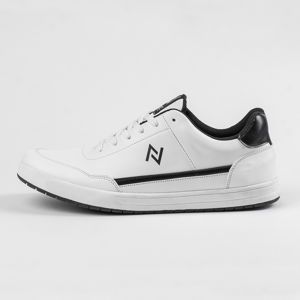 LEO WHITE BLACK |ManNeedMe x NAZ| Sepatu Sneakers Pria Casual Sneaker Cowok ORIGINAL