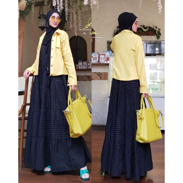 gamis set outer crop alera  by anum