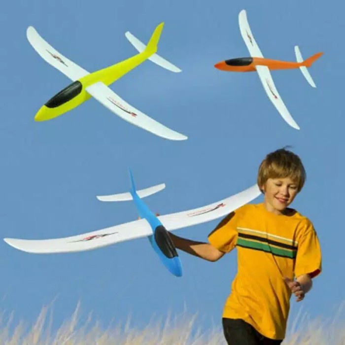Pesawat Terbang Glider Besar Jumbo 1 meter Foam EPP Airplane Kit