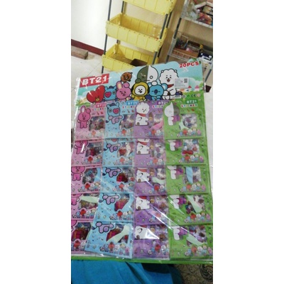 

stiker transparan Bt21