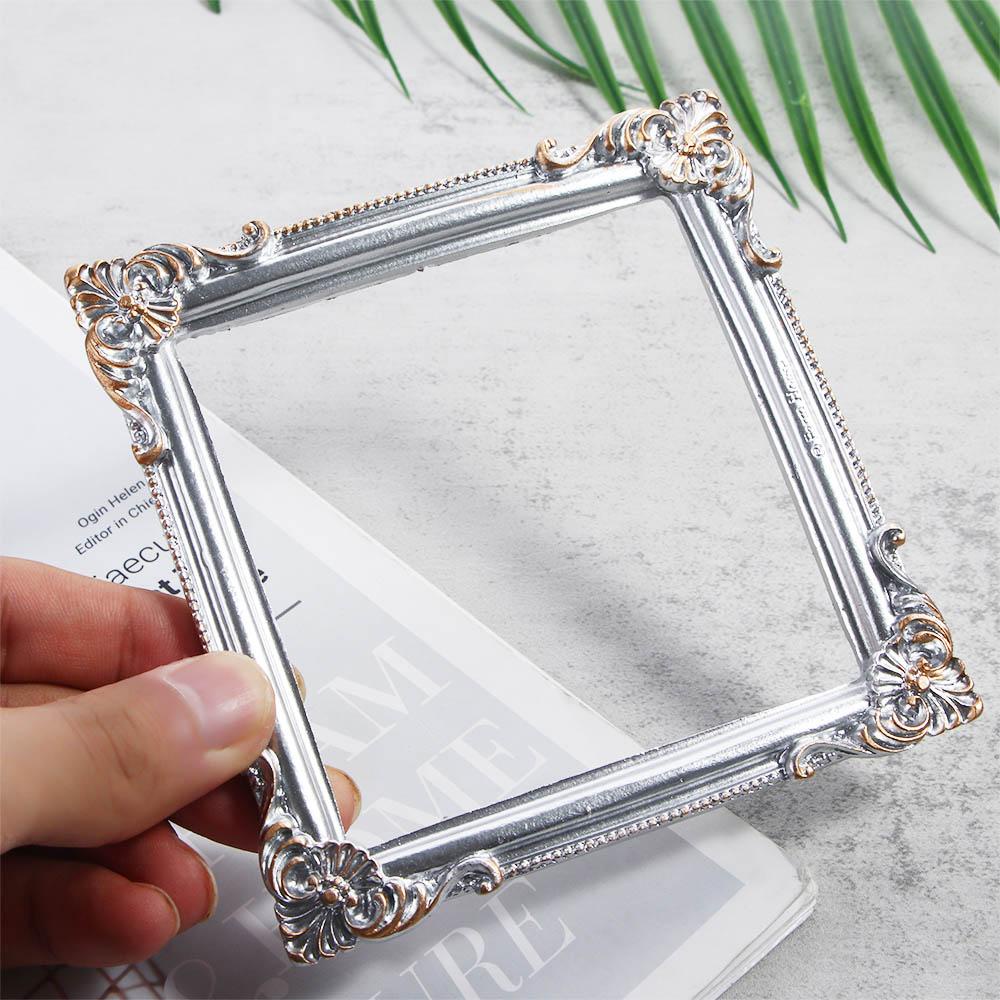 Needway  Paku Bingkai Foto Mini Persegi Dekorasi Rumah Fotografi Latar Belakang Pola Timbul Bingkai Berongga Alat Peraga Tembak