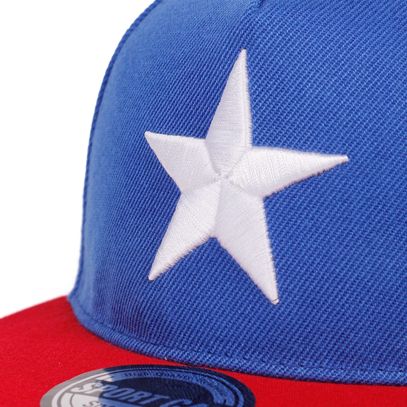 Topi baseball Motif Bordir Bintang Bahan Benang Katun Gaya hip hop Untuk Anak Usia 2-8 Tahun