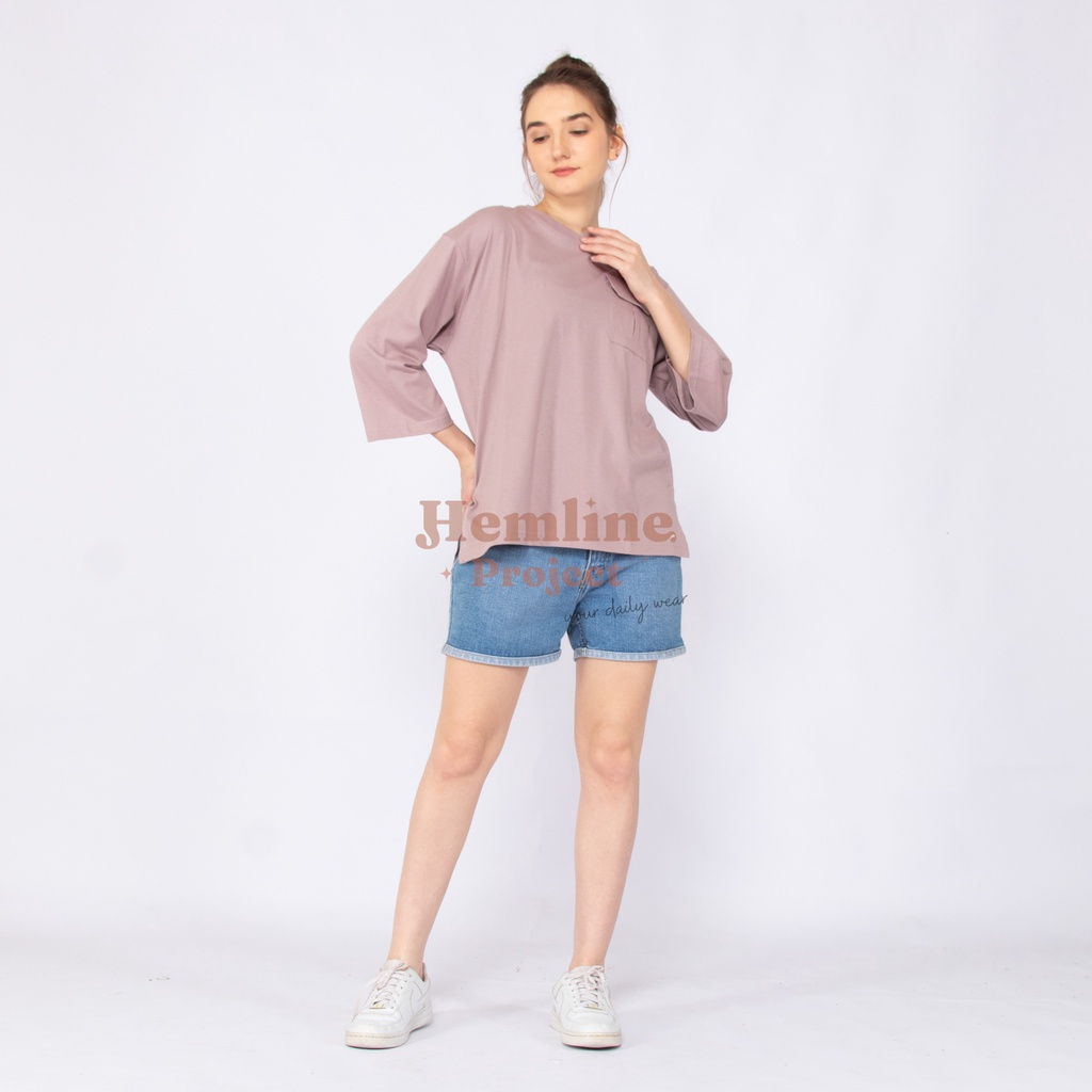 Haura Oversized Plain Top Lilac