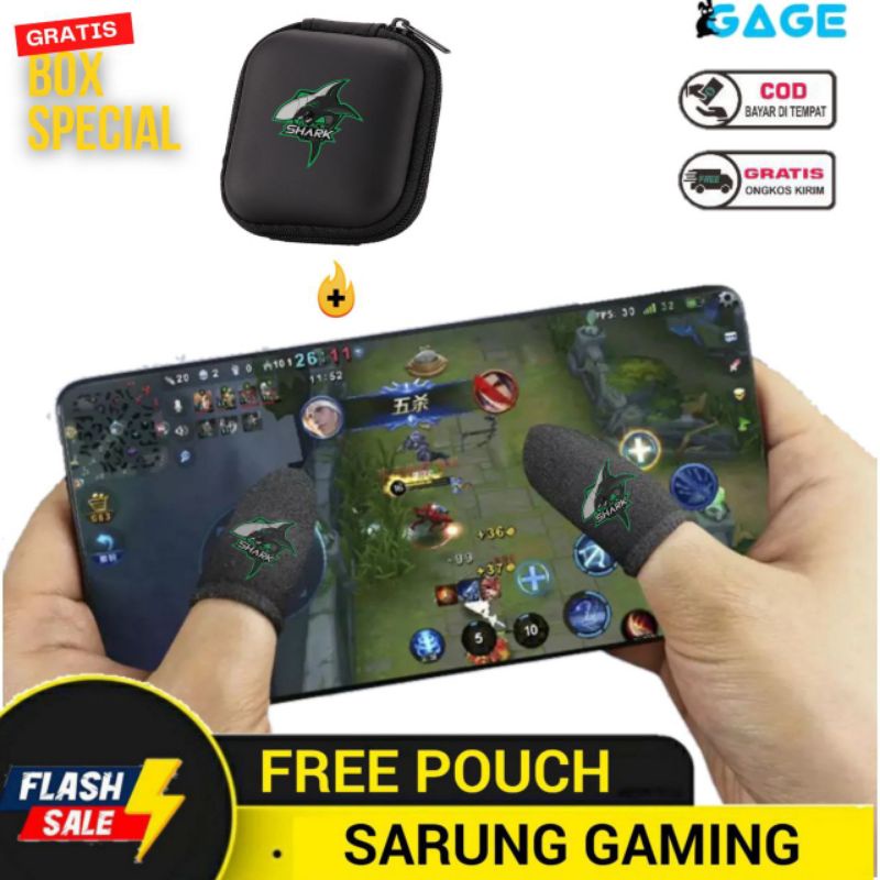 BLACKSHARK Isi2 Sarung Jempol Gaming Game ML FF PUBG Anti Basah Super Sensitif Premium