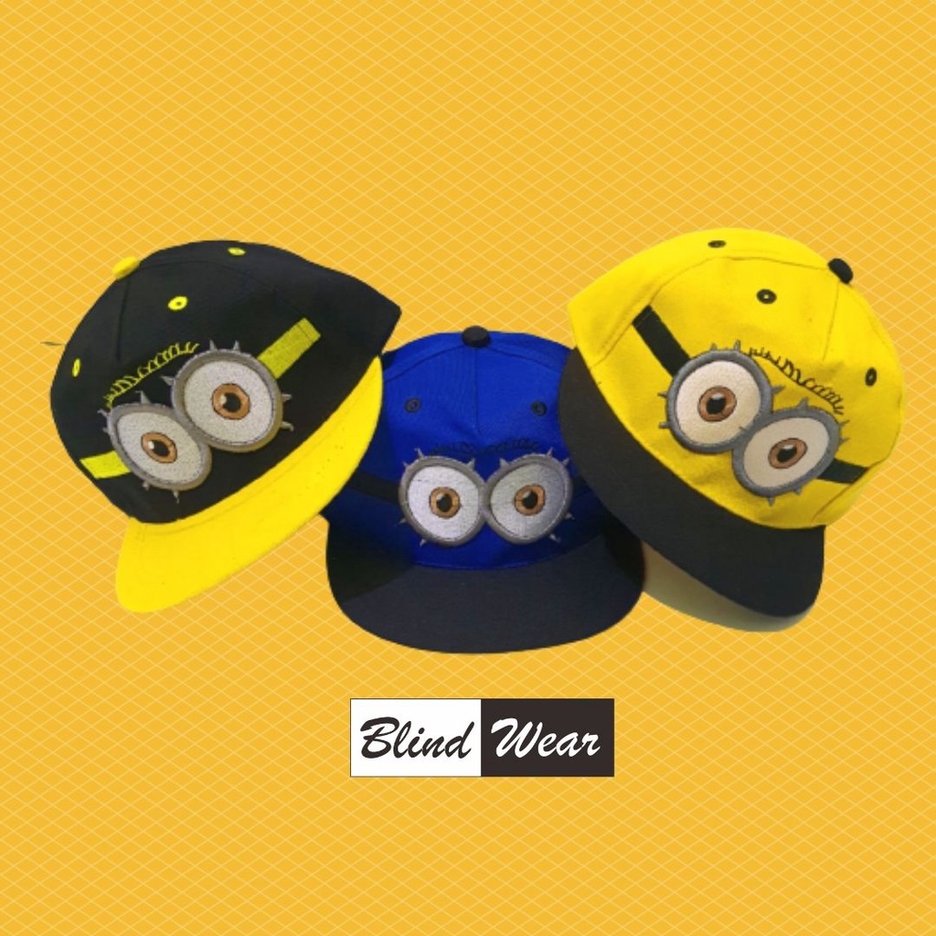 Topi Anak Minion Laki Perempuan Aksesoris Topi Anak Cowok Cewek Premium