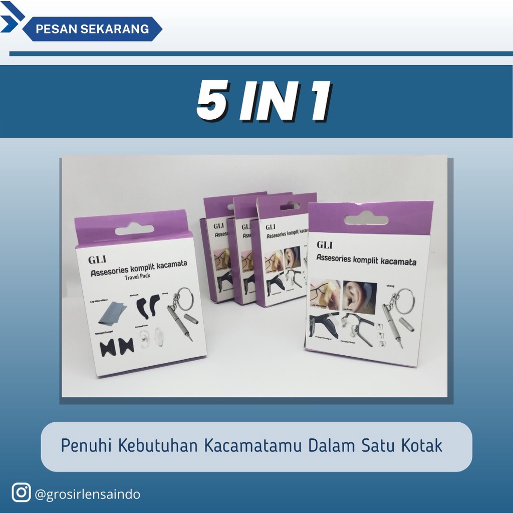 RB5 AKSESORIS KACAMATA REKOMENDASI PILIHAN / NOSEPAD BAUT DAN TEMPEL / EARHOOK / LAP KACAMATA /OBENG