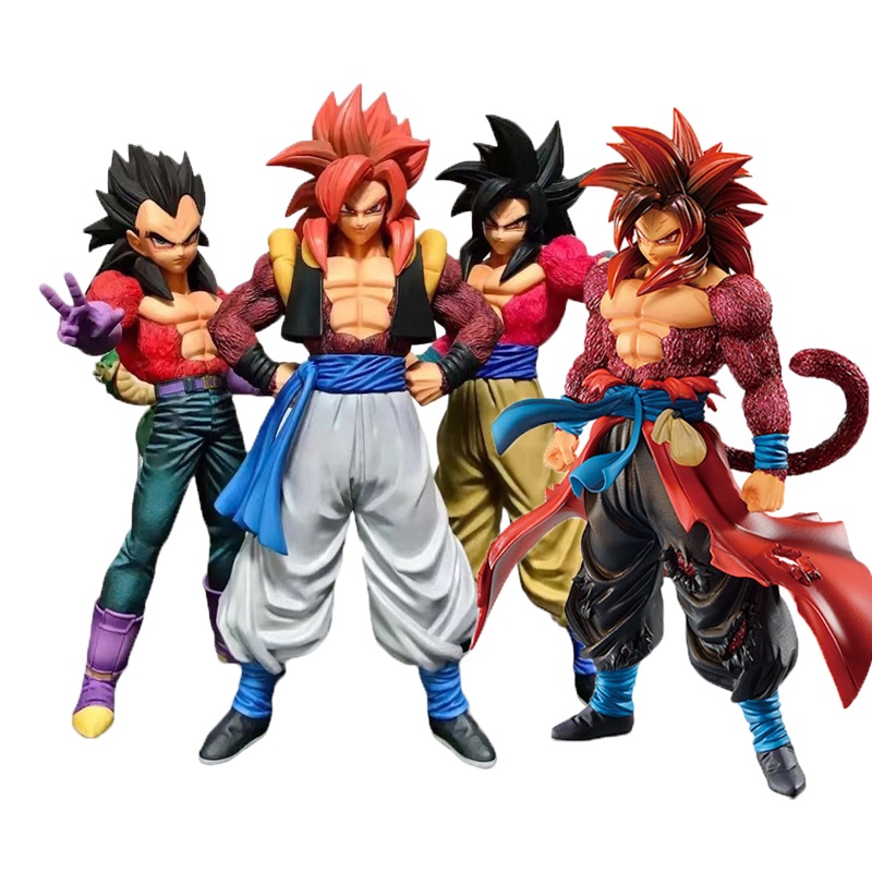 Mainan Action Figure Model Anime Dragon Ball GT Goku Vegeta Gogeta Super Saiyan4 Bahan PVC Untuk Dekorasi Kamar