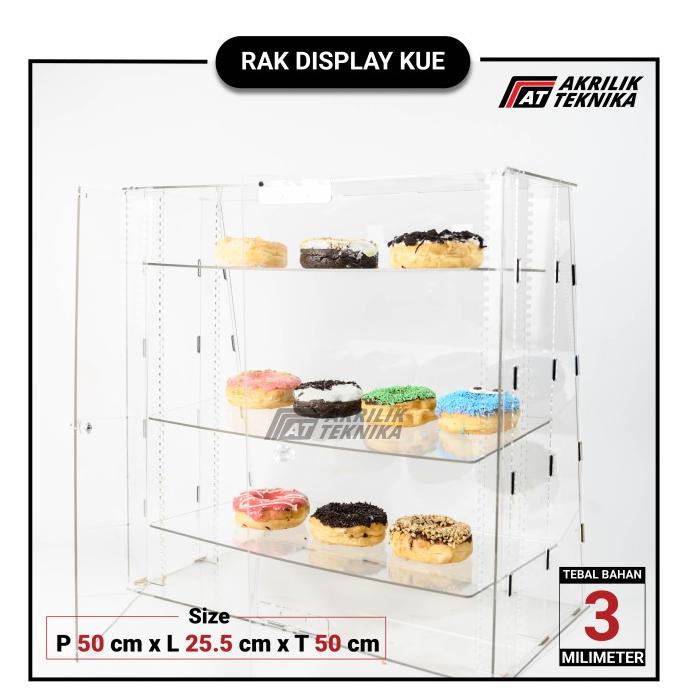 ETALASE / DISPLAY KUE / ROTI / MAKANAN AKRILIK / ACRYLIC TOKO DISPLAY