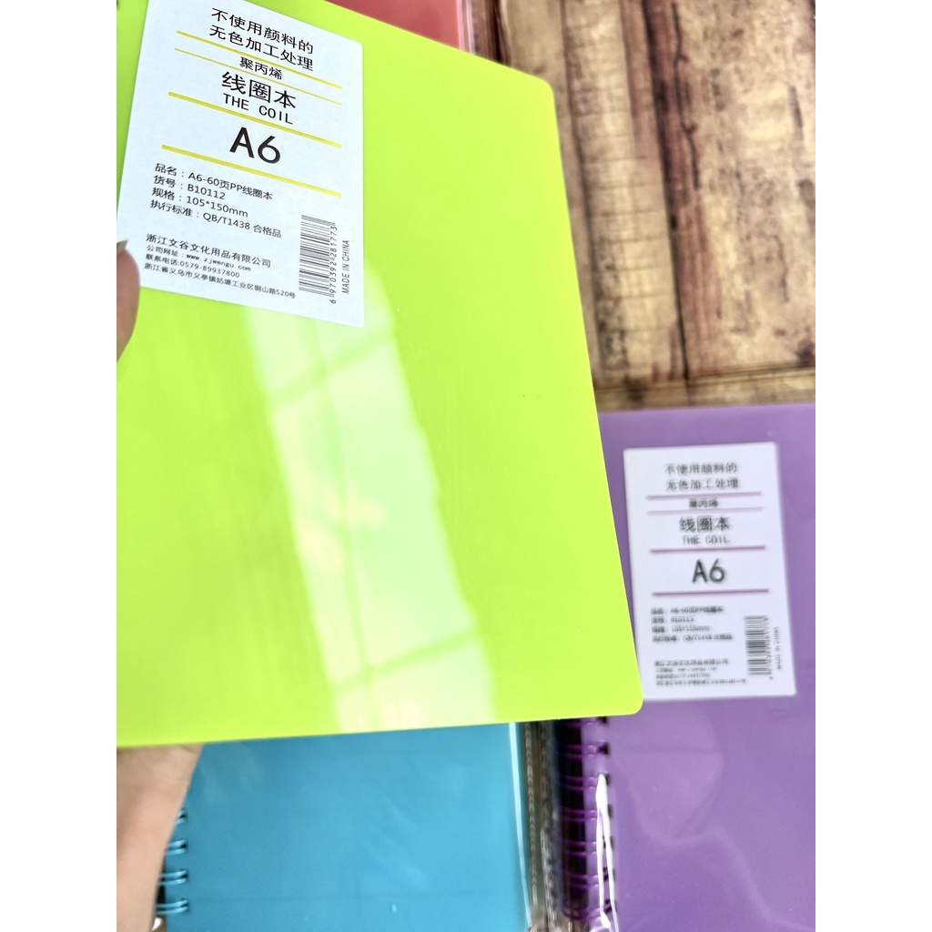 Notepad - Notebook Spiral Warna Pastel Aesthetic Wengu A6 b10112 A5 B10111 B5 10110 - Buku Spiral A6 A5 B5 Fancy