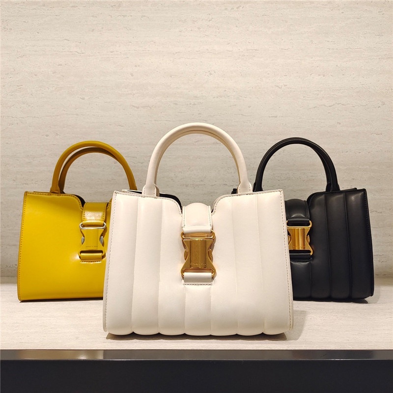 BAGSBUNNY15 • TAS WANITA CNK ORI IMPORT 1418 ivy panelled metallic buckle tote bag