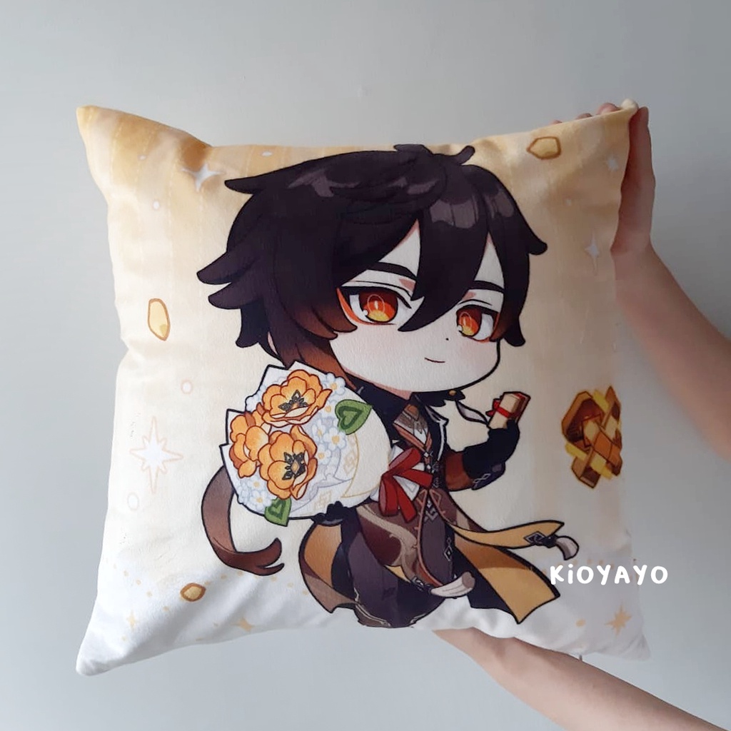 OFFICIAL PRELOVED Mihoyo Genshin Impact Q Series Chibi Pillow Cushion Valentine Zhongli