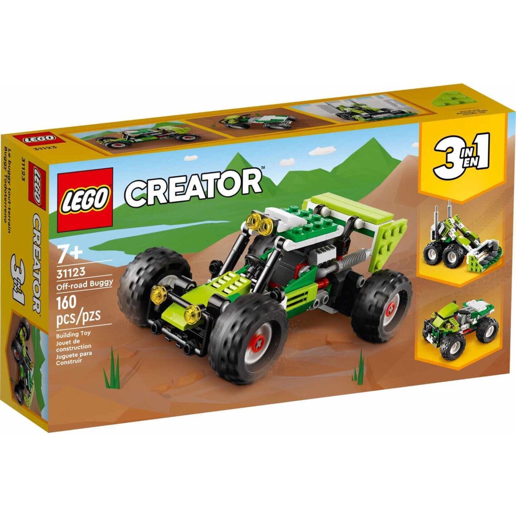 LEGO Creator 3 in 1 - 31123 Off-road Buggy Set Building Kid Toy Model Race ATV Truck Skid Loader Mot