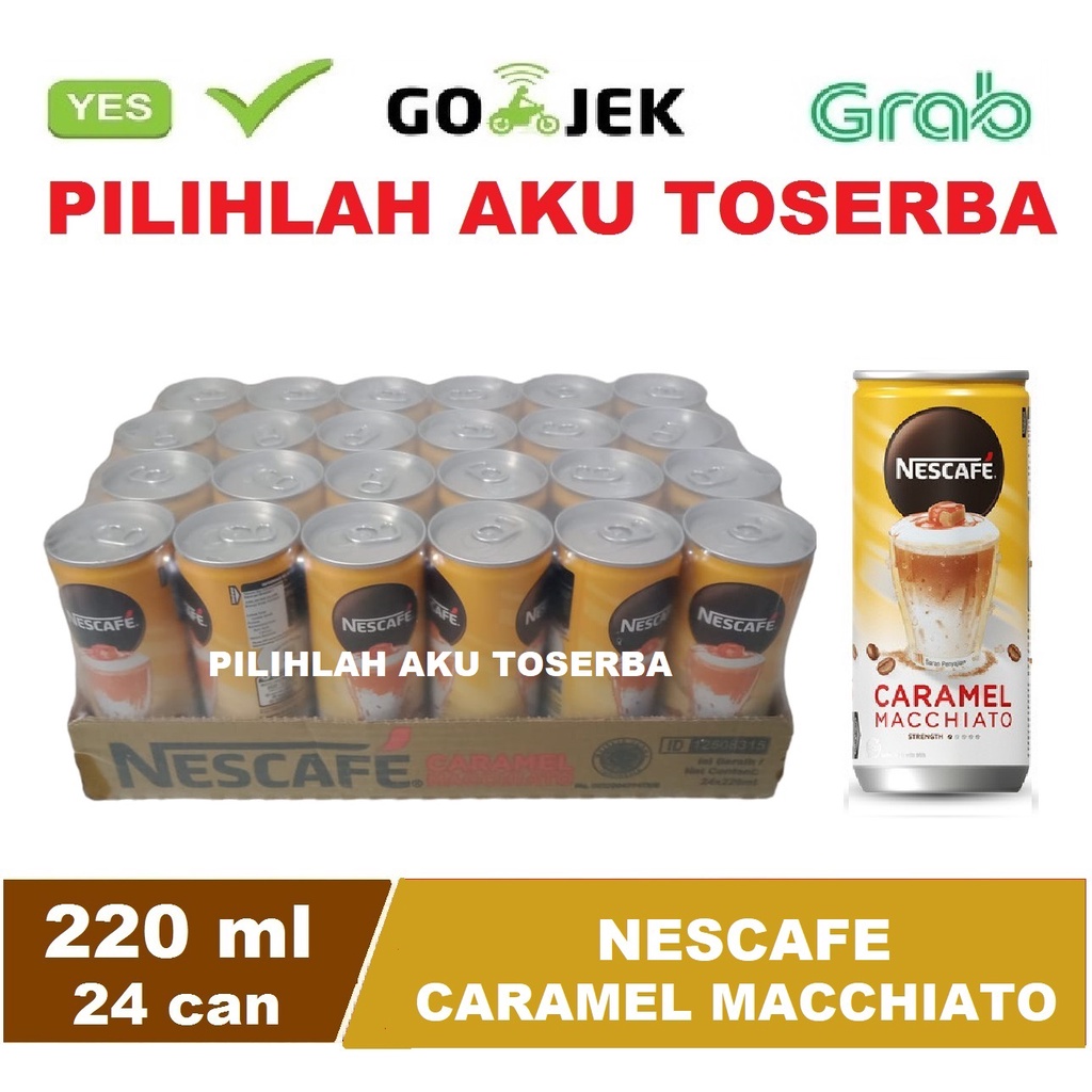 Kopi Nescafe Kaleng CARAMEL MACCHIATO 220 ml - (HARGA 1 DUS)