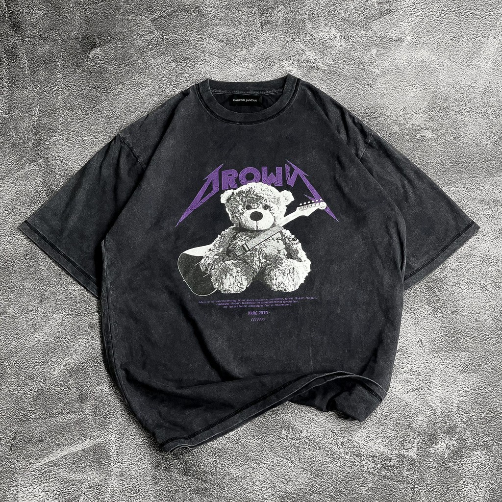 [Oversize] BAJU KAOS OVERSIZE WASH / OVERSIZE T-SHIRT WASH "brown"