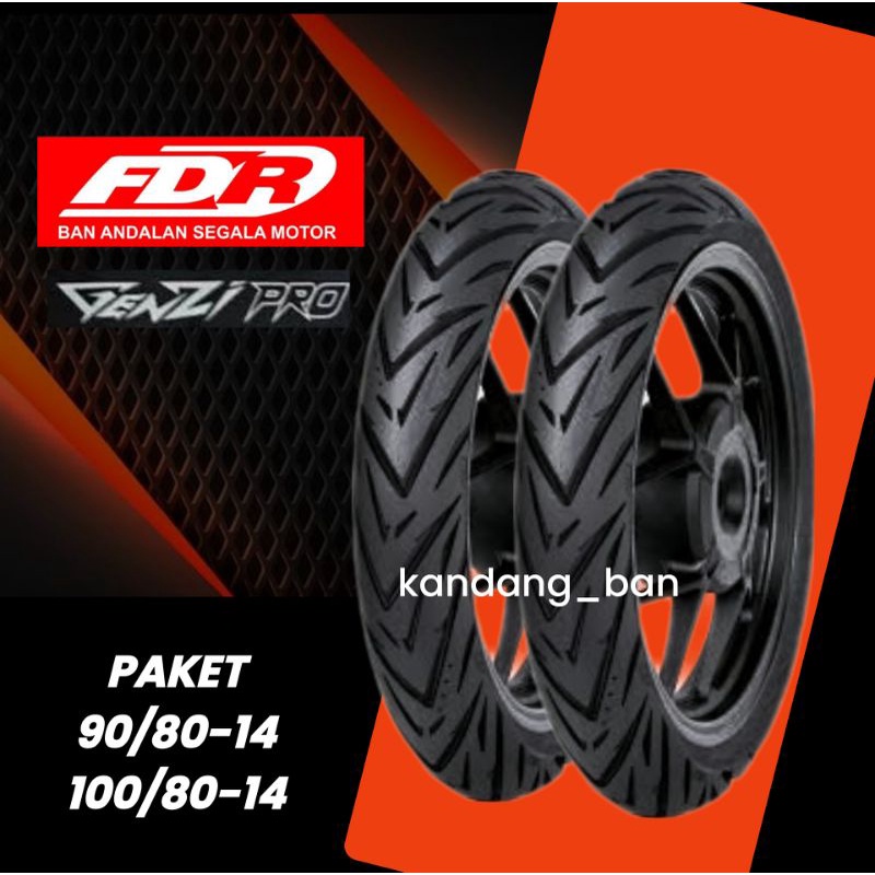 PAKET BAN TUBLES MATIC FDR GENZI PRO 90/80 &amp; 100/80.14 BAN BARU 100% ORIGINAL FREE PENTIL FOR ALL MATIC