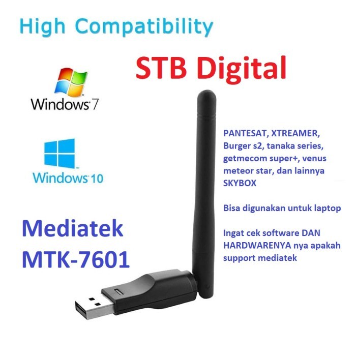 Tv Box Wifi Adapter Stb Mt7601 Chip Usb Wifi Receiver Untuk Stb Digital