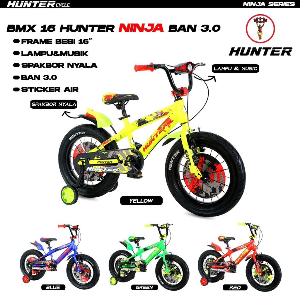 SEPEDA BMX 16" HUNTER NEW NINJA 3.0
