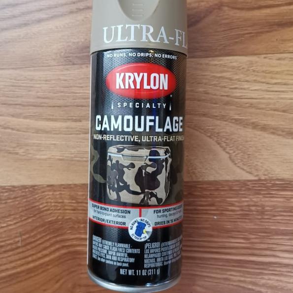 Krylon Spraypaint Camouflage Cat Semprot Army Look Loreng - Hitam