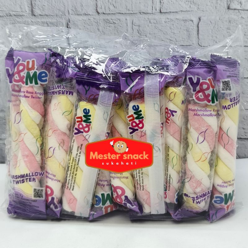 Marshmallow Twister You&amp;Me | marshmallow | marshmallow halal | marshmallow kiloan | marshmallow karakter | marshmallow bakar  | marshmallow bulat | marshmallow twister | marshmallow panjang