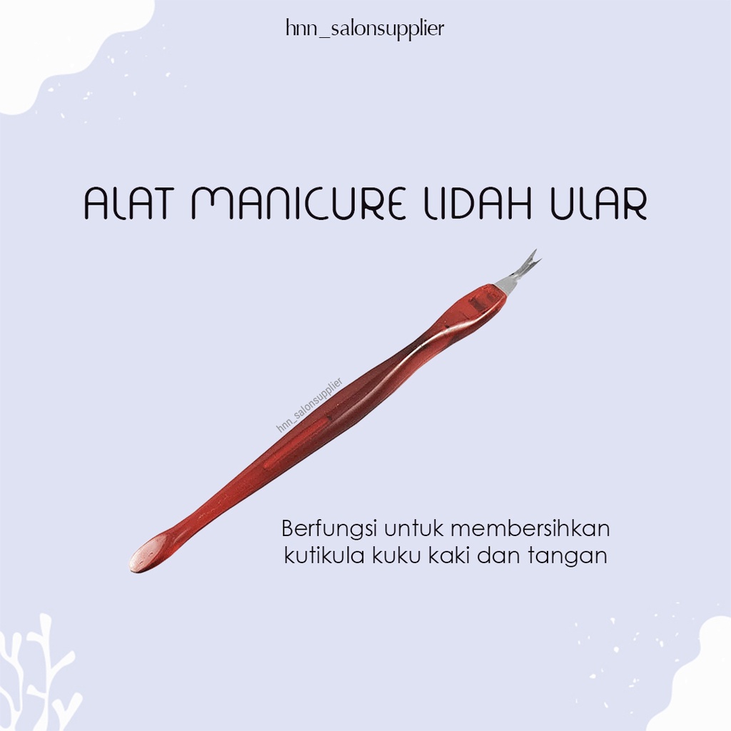 Alat Manicure Pedicure Lidah Ular Pendorong Kutikula