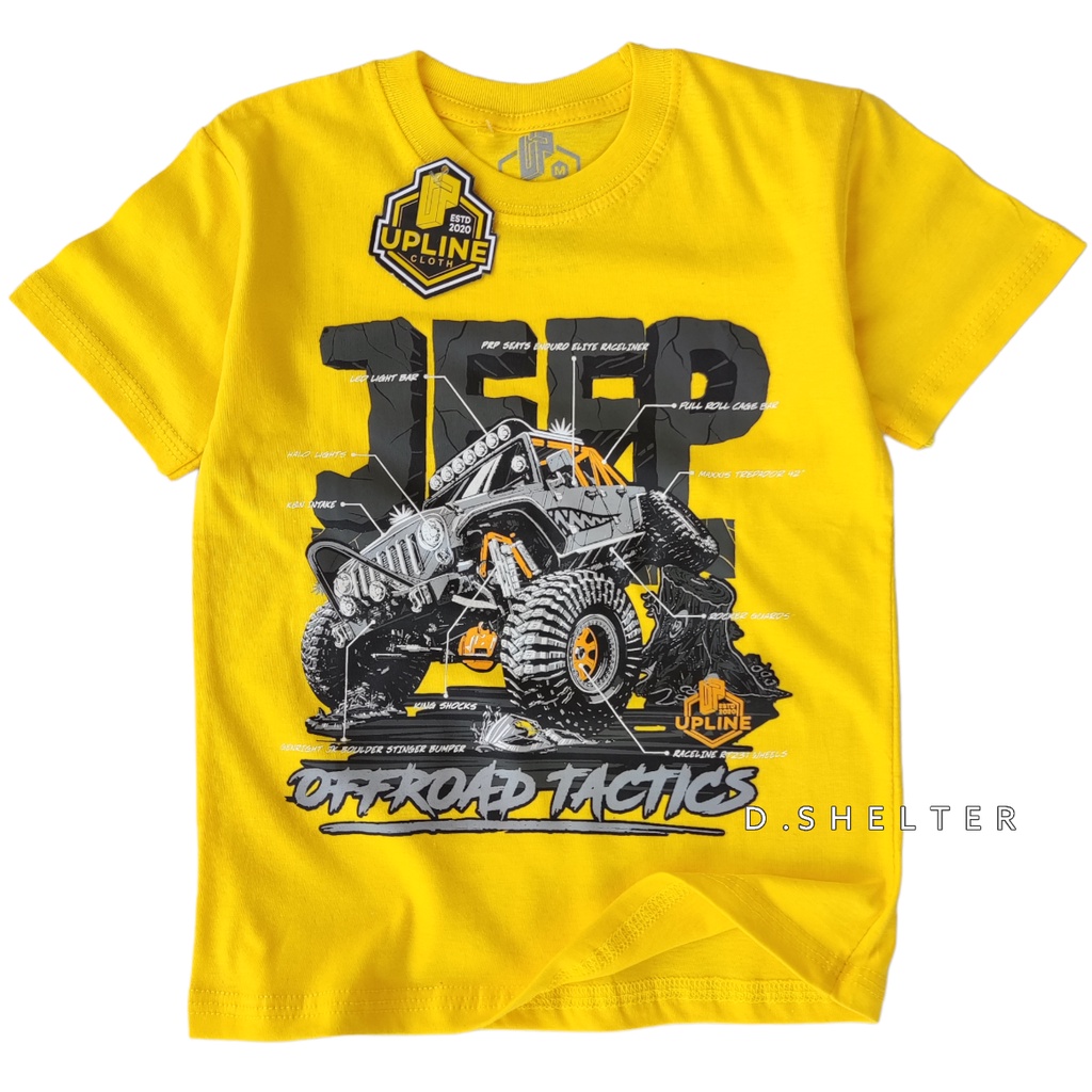 KAOS DISTRO ANAK UPLINE YELLOW OFFROAD / D.SHELTER