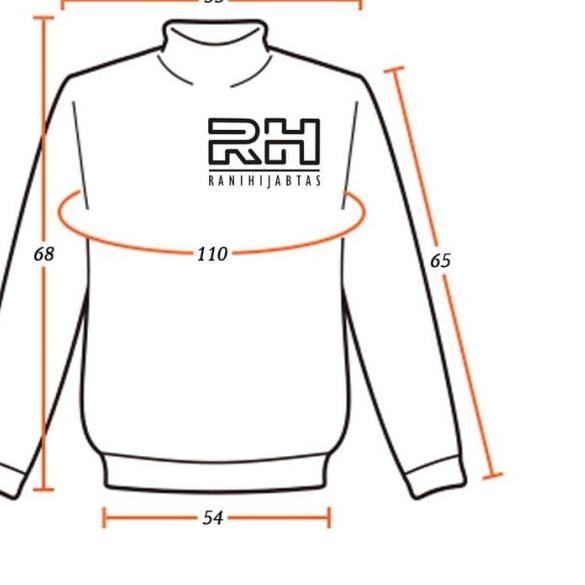 ORIGINAL RH baju rajut sweater turtleneck salur pria hitam all size