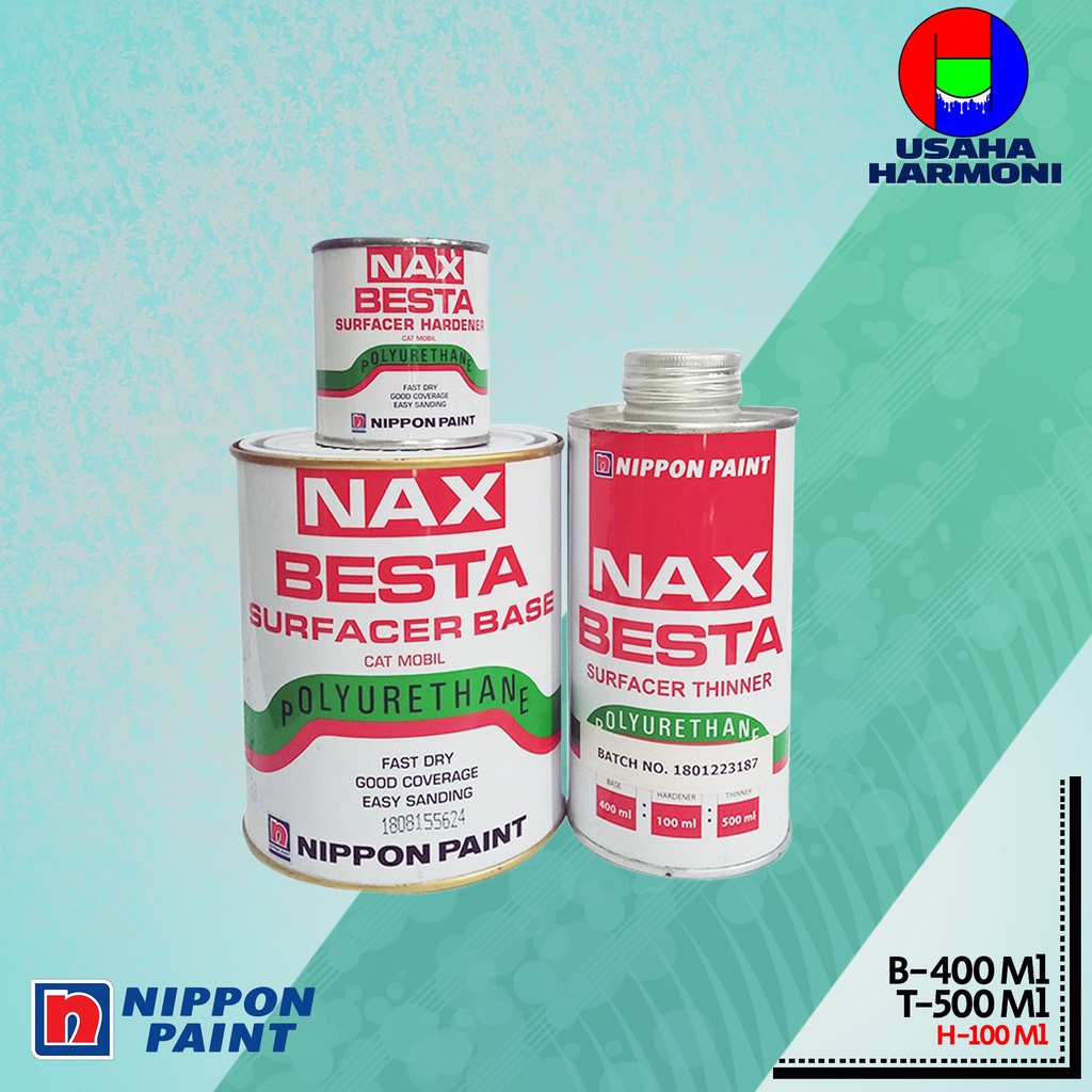 Epoxy Surfacer Nax Besta + Hardener + Thinner | Ukuran : 1 L