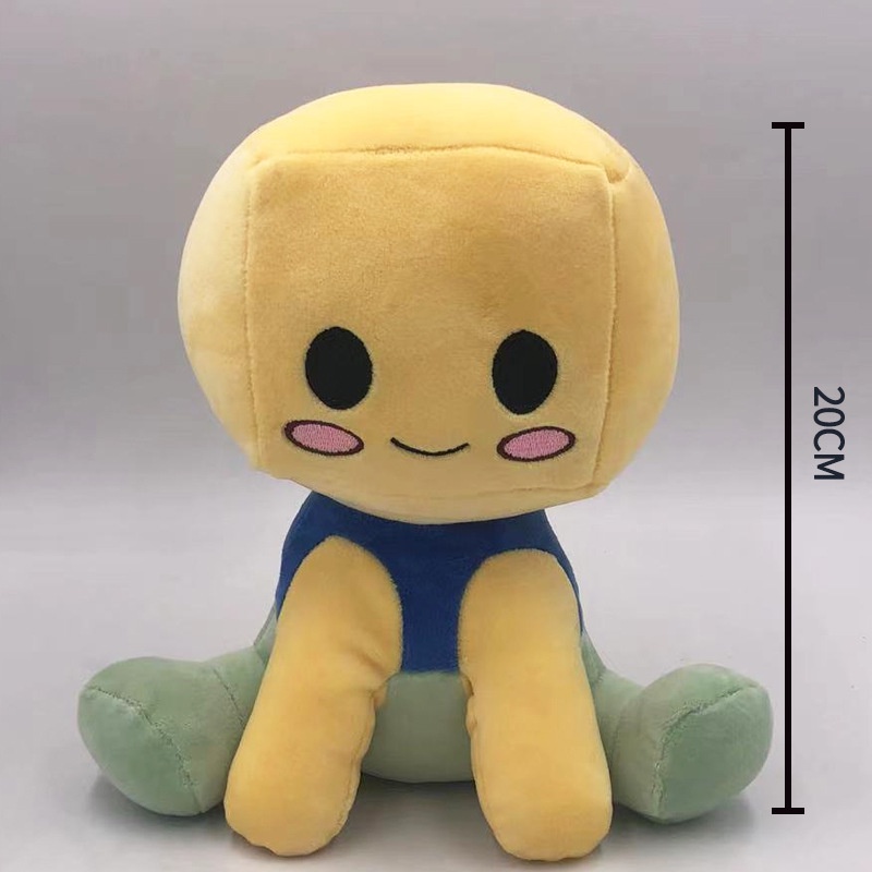 Mainan Boneka Plush Blox Buddies Kartun Perempuan Dengan Topi Kuning Untuk Dekorasi Kamar Anak 2023