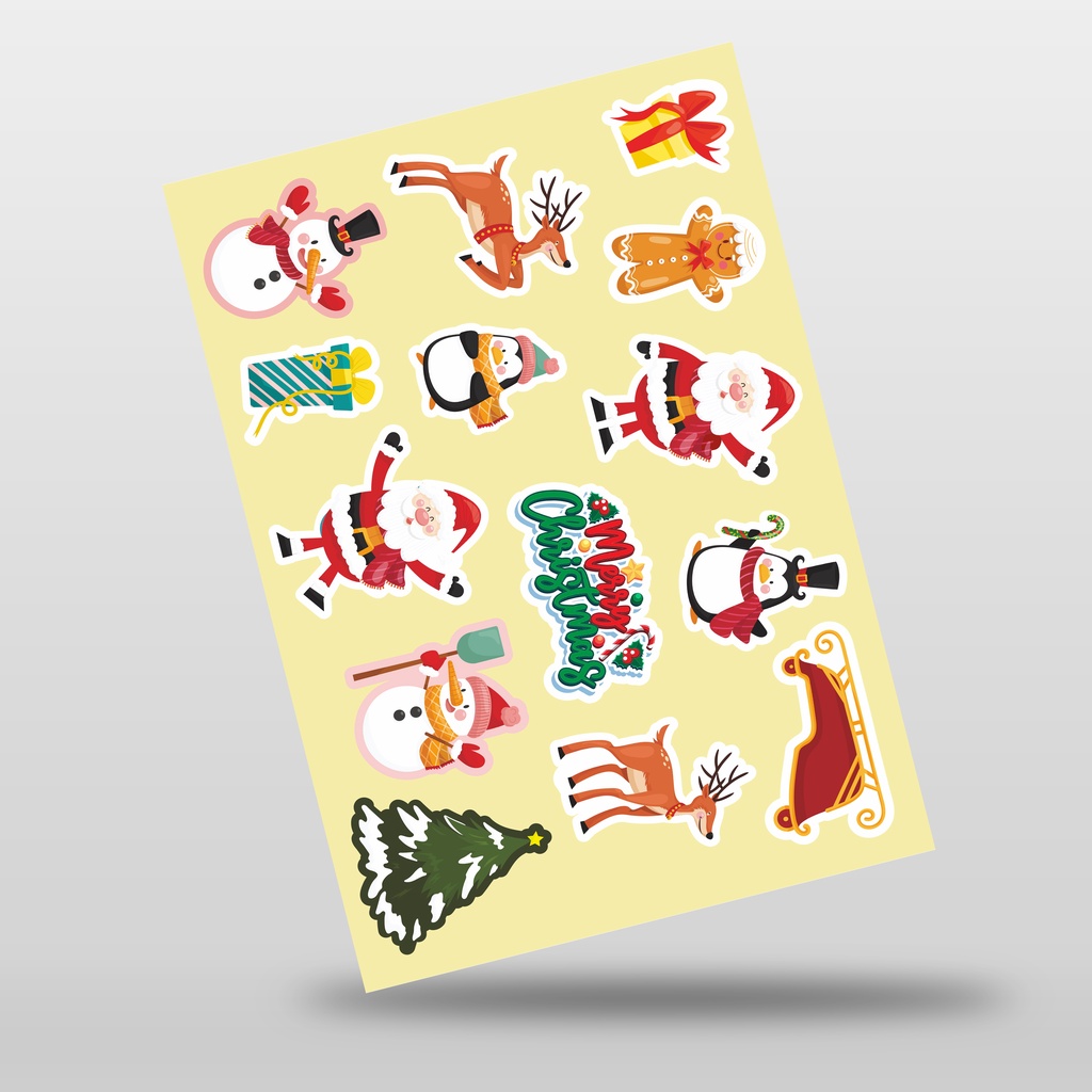 

Sticker Set tema Natal, Christmas Aesthetic, scrapbook, Doodle, Decor