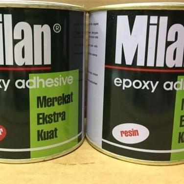 

Lem epoxy Milan resin + hardener 1set isi 2klg (1resin1hardener) @ 1kg