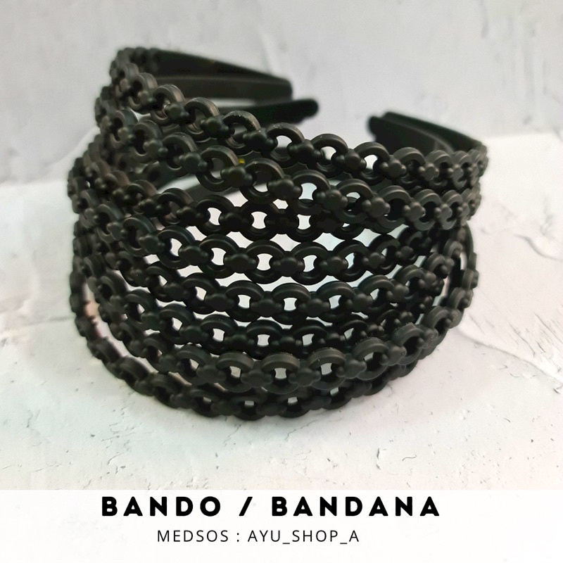 Bando Bandana Korean Style Bando Warna Hitam