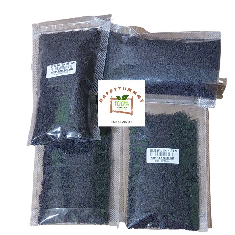 HPT - Biji Wijen HITAM 50gr 100gr MURAH/Black Sesame Seed KUALITAS PREMIUM HALAL