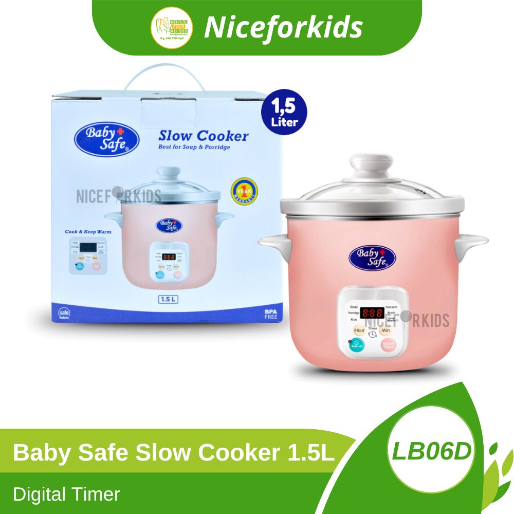 Baby Safe Slow Cooker Digital Timer 1.5L (LB06D) / Alat Masak Makanan Bayi