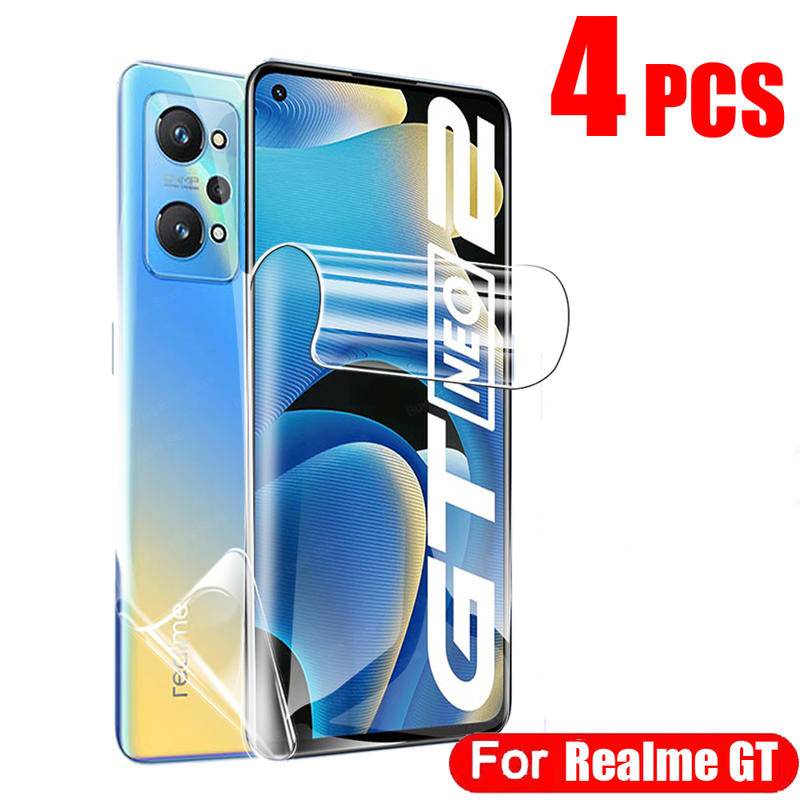 4pcs Film Pelindung Layar Hydrogel HD Untuk OPPO Realme GT GT2 Pro NEO 2 3 Realme 8 7 X7 6 5 3 X2 Pro C3 3i