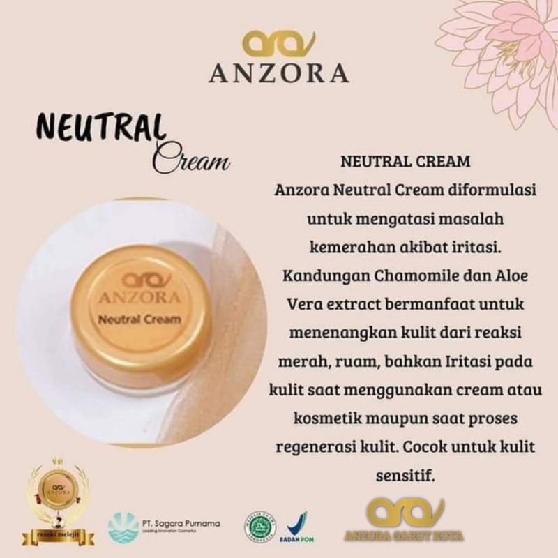 neutral cream anzora - anzora netral cream
