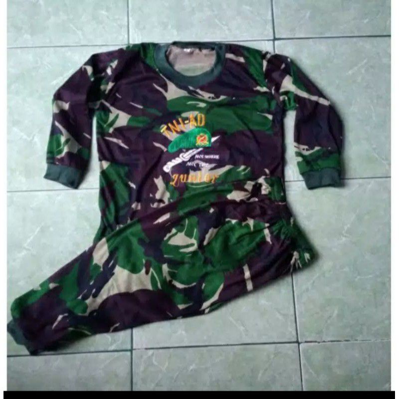 setelan kaos anak doreng anak TNI AD / kaos karnaval