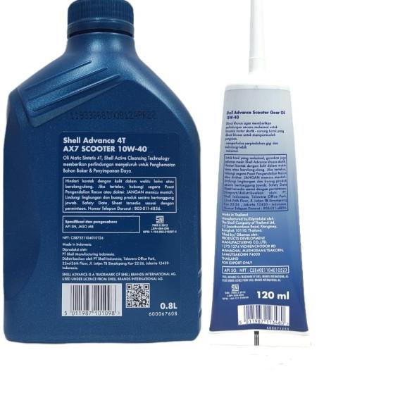 Oli Shell Ax7 Matic 0.8 L Dan Oli Gardan Shell 100% ORIGINAL