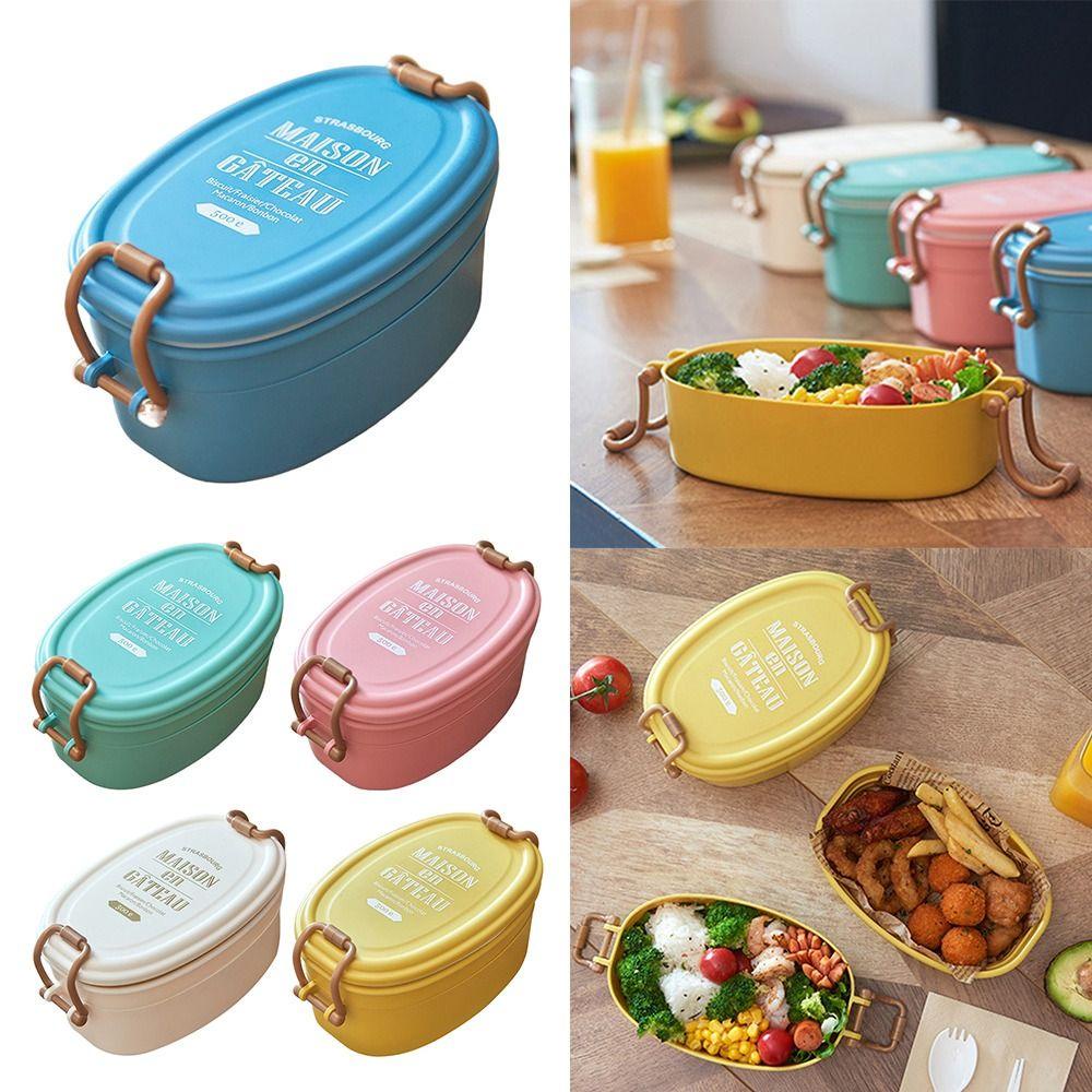 R-FLOWER Lunch Box New Design Untuk Piknik Camping Double-layer Wadah Makanan